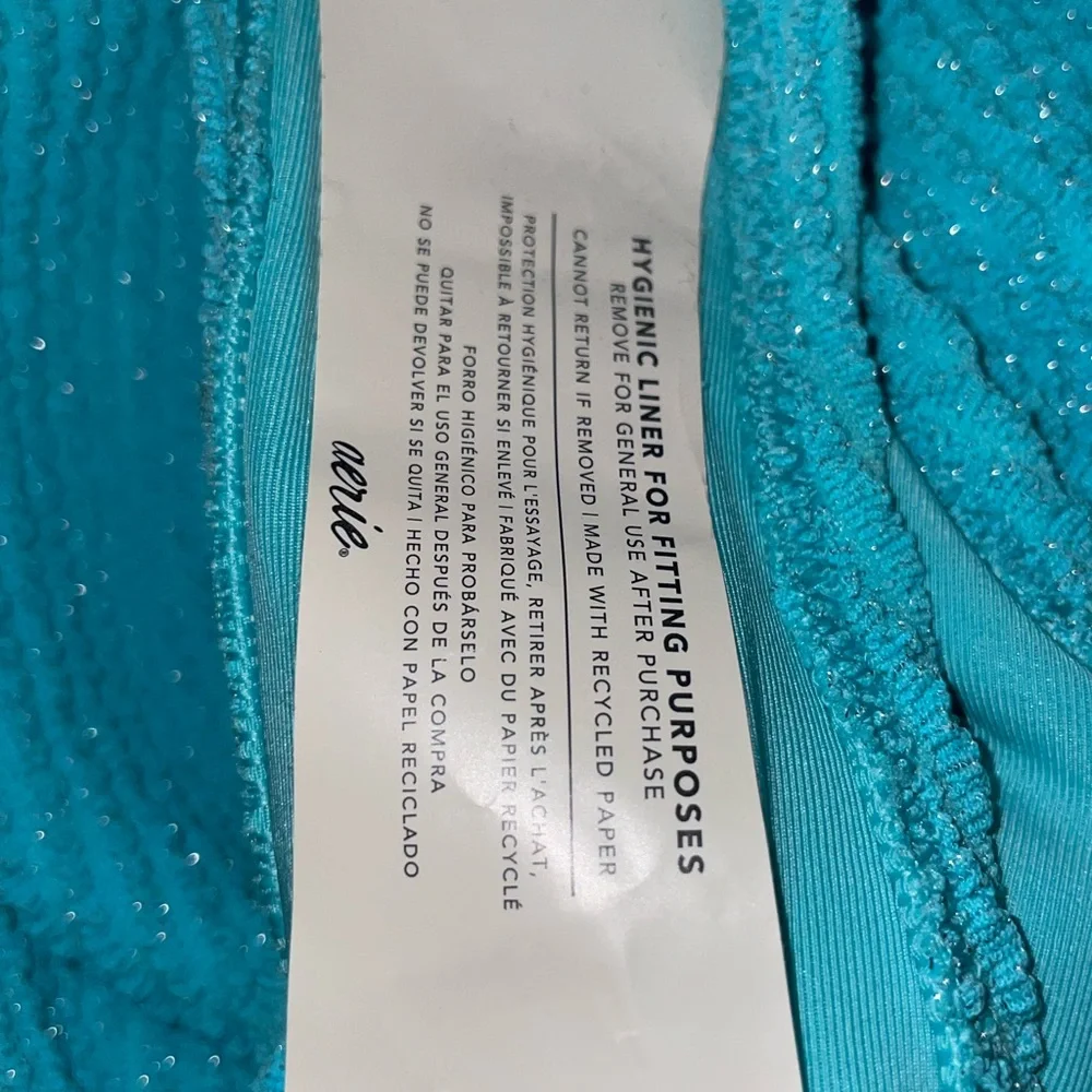 Aerie Turquoise Textured Swimsuit -NWOT